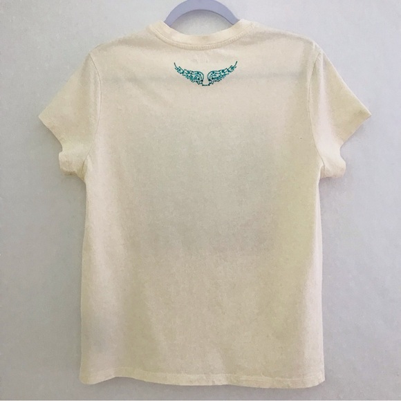 ZADIG & VOLTAIRE Zoe PhotoPrint Blue Car Strass Tee - Picture 10 of 15